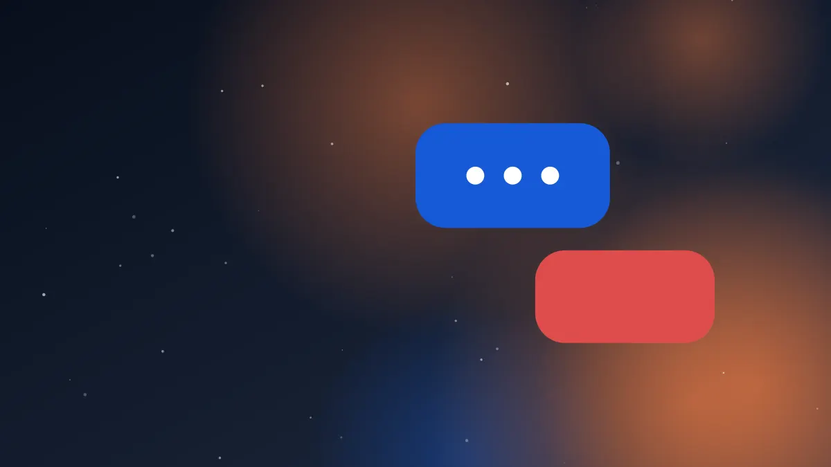 Illustration of chat bubbles representing customer support