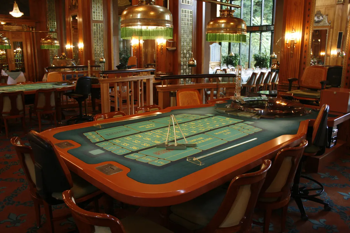 Editorial photo of a roulette table (generic, not brand material)